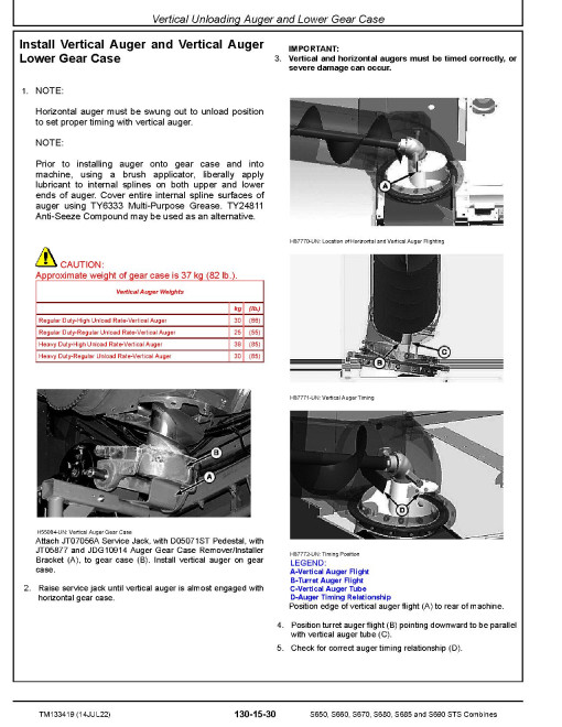 John Deere S650, S660, S670, S680, S685 and S690 STS MY2016-2017 Combines (SN: 785001-) Repair Manual (TM133419) John Deere S650, S660, S670, S680, S685 and S690 STS MY2016-2017 Combines (SN: 785001-) Repair Manual (TM133419)