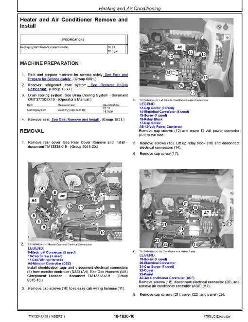 John Deere 470GLC (SN. from F235001) Crawler Excavators Repair Manual (TM13341X19) John Deere 470GLC (SN. from F235001) Crawler Excavators Repair Manual (TM13341X19)