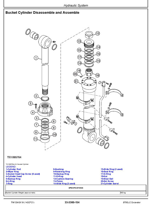 John Deere 870GLC (SN. from F890001) Crawler Excavators Repair Manual (TM13343X19) John Deere 870GLC (SN. from F890001) Crawler Excavators Repair Manual (TM13343X19)