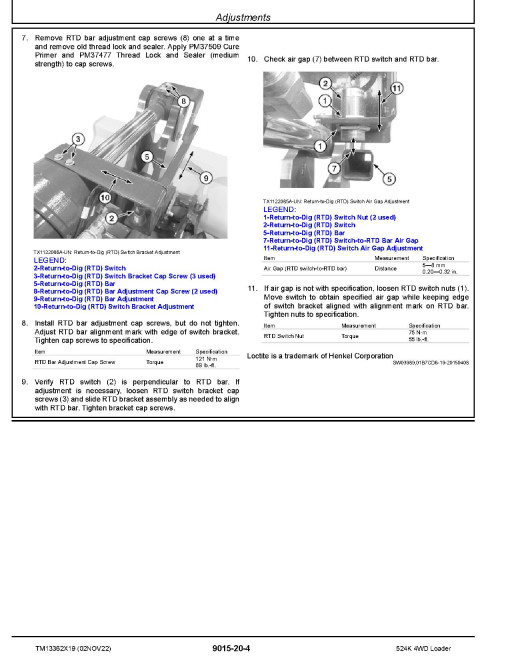 John Deere 524K (SN: F670308-677548) 4WD Loaders Operation and Test Manual (TM13362X19) John Deere 524K (SN: F670308-677548) 4WD Loaders Operation and Test Manual (TM13362X19)