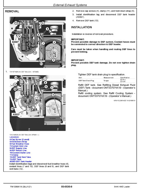 John Deere 544K (SN: F670308-677548) 4WD Loaders Repair Manual (TM13369X19) John Deere 544K (SN: F670308-677548) 4WD Loaders Repair Manual (TM13369X19)