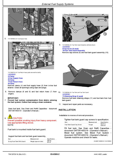 John Deere 444K (SN. from D670308) 4WD Loaders Repair Manual (TM13370X19) John Deere 444K (SN. from D670308) 4WD Loaders Repair Manual (TM13370X19)