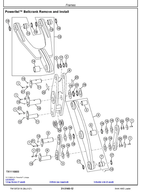 John Deere 544K (SN: D670308-677548) 4WD Loaders Repair Manual (TM13372X19) John Deere 544K (SN: D670308-677548) 4WD Loaders Repair Manual (TM13372X19)