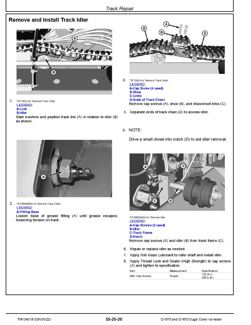 John Deere CH570 and CH670 Sugar Cane Harvesters Repair Manual (TM134019) John Deere CH570 and CH670 Sugar Cane Harvesters Repair Manual (TM134019)