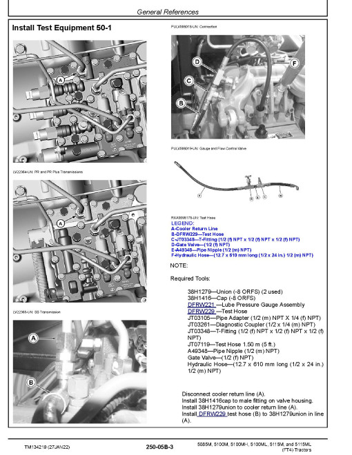John Deere 5085M, 5100M, 5100MH, 5100ML, 5115M and 5115ML FT4 Tractors Diagnostic Manual (TM134219) John Deere 5085M, 5100M, 5100MH, 5100ML, 5115M and 5115ML FT4 Tractors Diagnostic Manual (TM134219)