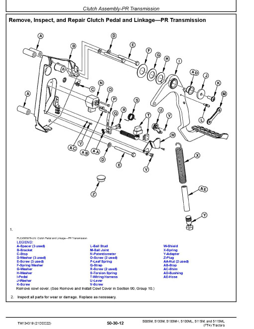 John Deere 5085M, 5100M, 5100MH, 5100ML, 5115M and 5115ML FT4 Tractors Repair Manual (TM134319) John Deere 5085M, 5100M, 5100MH, 5100ML, 5115M and 5115ML FT4 Tractors Repair Manual (TM134319)