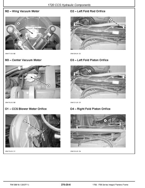 John Deere 1700 and 1705 Integral Planters Frame Diagnostic Manual (TM135919)