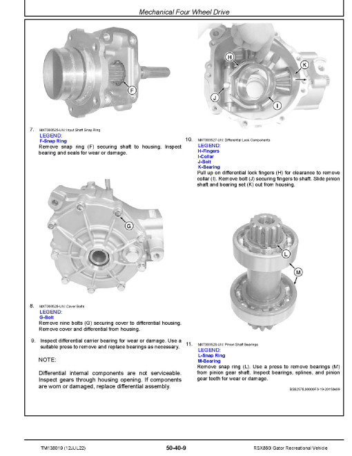 John Deere RSX860i (SN: 010001-) Gator Recreational Vehicles Technical Manual (TM138019) John Deere RSX860i (SN: 010001-) Gator Recreational Vehicles Technical Manual (TM138019)