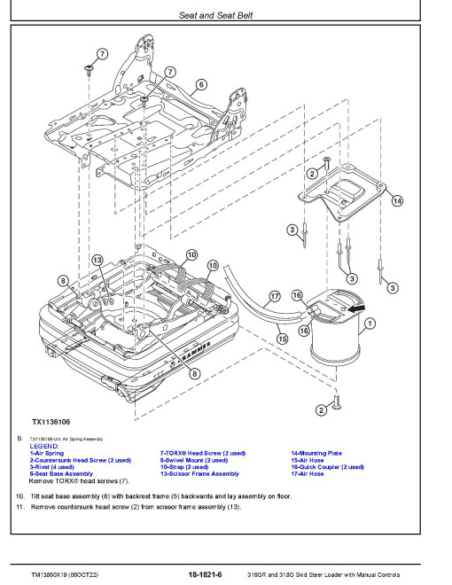 John Deere 316GR and 318G Skid Steer Loaders with Manual Controls (SN. from G298752) Repair Manual (TM13860X19) John Deere 316GR and 318G Skid Steer Loaders with Manual Controls (SN. from G298752) Repair Manual (TM13860X19)