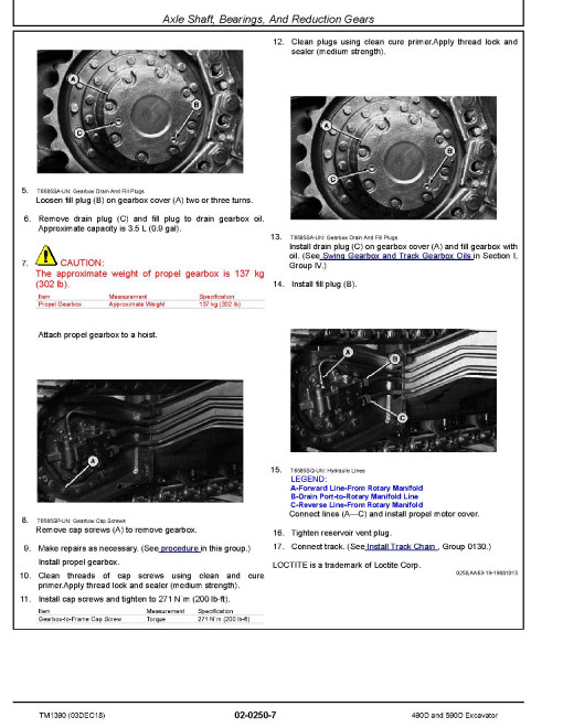 John Deere 490D and 590D Crawler Excavators Repair Manual (TM1390) John Deere 490D and 590D Crawler Excavators Repair Manual (TM1390)
