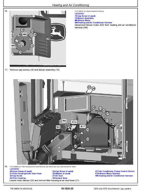 John Deere 337E and 437E Knuckleboom Log Loaders Repair Manual (TM13993X19) John Deere 337E and 437E Knuckleboom Log Loaders Repair Manual (TM13993X19)
