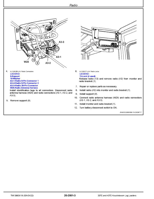 John Deere 337E and 437E Knuckleboom Log Loaders Repair Manual (TM13993X19) John Deere 337E and 437E Knuckleboom Log Loaders Repair Manual (TM13993X19)