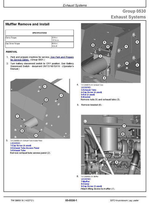 John Deere 337E (SN: C291461-428989) Knuckleboom Log Loaders Repair Manual (TM13995X19) John Deere 337E (SN: C291461-428989) Knuckleboom Log Loaders Repair Manual (TM13995X19)