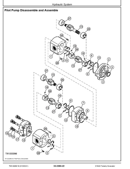 John Deere 3154G (SN: from F310001) Forestry Excavators Repair Manual (TM14026X19) John Deere 3154G (SN: from F310001) Forestry Excavators Repair Manual (TM14026X19)