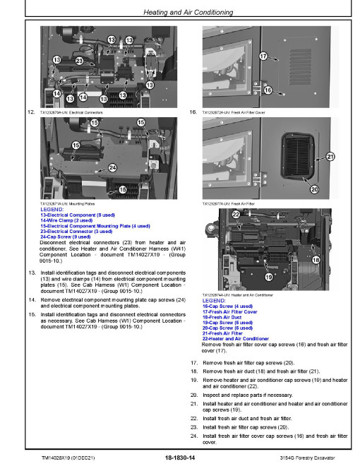 John Deere 3154G (SN: from D310001) Forestry Excavators Repair Manual (TM14028X19) John Deere 3154G (SN: from D310001) Forestry Excavators Repair Manual (TM14028X19)