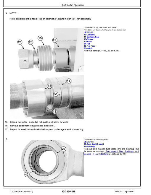 John Deere 2656GLC (SN. from C266001, D266001) Log Loaders Repair Manual (TM14040X19) John Deere 2656GLC (SN. from C266001, D266001) Log Loaders Repair Manual (TM14040X19)
