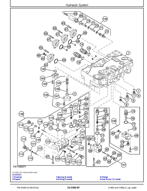 John Deere 2156G and 2156GLC Log Loaders (SN. from F216001) Repair Manual (TM14046X19) John Deere 2156G and 2156GLC Log Loaders (SN. from F216001) Repair Manual (TM14046X19)