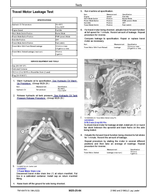 John Deere 2156G and 2156GLC Log Loaders (SN. from C216001, D216001) Operation and Test Manual (TM14047X19) John Deere 2156G and 2156GLC Log Loaders (SN. from C216001, D216001) Operation and Test Manual (TM14047X19)