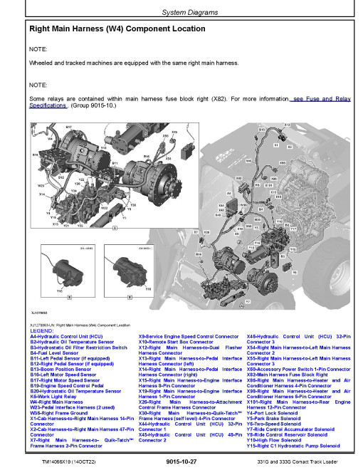 John Deere 331G and 333G Compact Track Loaders (SN: E314413-387237) Operation and Test Manual (TM14066X19)