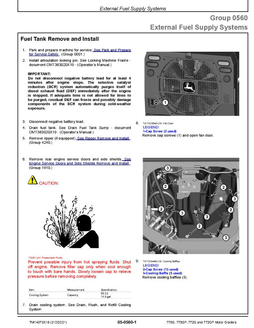 John Deere 770G, 770GP, 772G and 772GP Motor Graders (SN: F678818-680877) Repair Manual (TM14073X19) John Deere 770G, 770GP, 772G and 772GP Motor Graders (SN: F678818-680877) Repair Manual (TM14073X19)