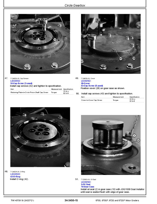 John Deere 670G, 670GP, 672G and 672GP Motor Graders (SN. C678818-680877, D678818-680877) Repair Manual (TM14078X19) John Deere 670G, 670GP, 672G and 672GP Motor Graders (SN. C678818-680877, D678818-680877) Repair Manual (TM14078X19)