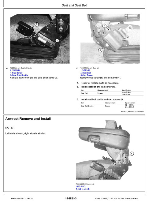 John Deere 770G, 770GP, 772G and 772GP Motor Graders (SN: C678818-680877, D678818-680877) Repair Manual (TM14079X19) John Deere 770G, 770GP, 772G and 772GP Motor Graders (SN: C678818-680877, D678818-680877) Repair Manual (TM14079X19)