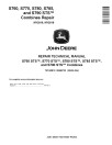 John Deere S760, S770, S780, S785 and S790 MY2018-2019 STS Combines Repair Manual (TM140819)