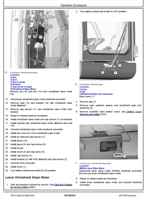 John Deere 380 P Crawler Excavators (SN. from L_00001) Repair Technical Manual (TM14122X019)