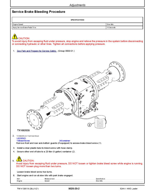 John Deere 524K-II (SN. from F677549) 4WD Loaders Operation and Test Manual (TM14138X19) John Deere 524K-II (SN. from F677549) 4WD Loaders Operation and Test Manual (TM14138X19)