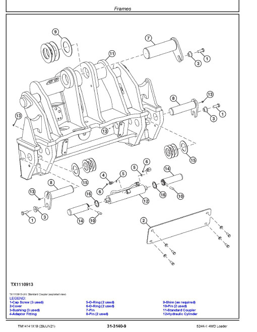 John Deere 524K-II (SN. from D677549) 4WD Loaders Repair Manual (TM14141X19) John Deere 524K-II (SN. from D677549) 4WD Loaders Repair Manual (TM14141X19)