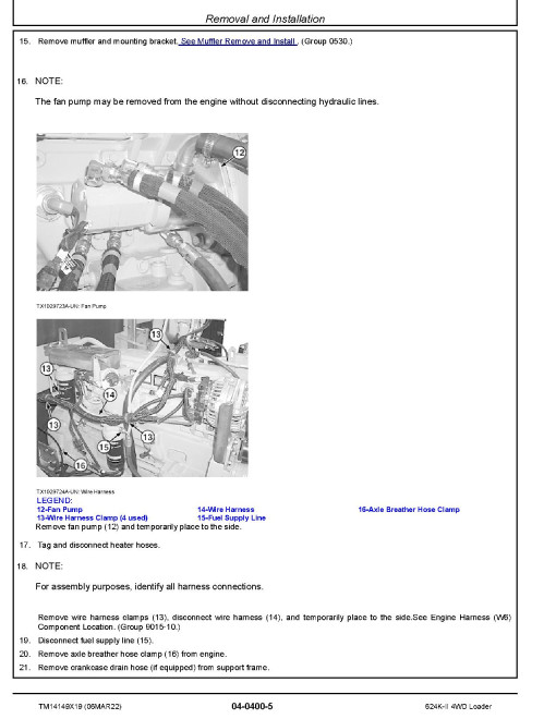 John Deere 624K-II (SN. from C677549, D677549) 4WD Loaders Repair Manual (TM14149X19) John Deere 624K-II (SN. from C677549, D677549) 4WD Loaders Repair Manual (TM14149X19)