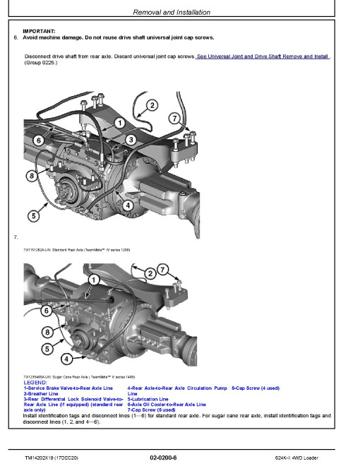 John Deere 624K-II (SN. from C001001, D001001) 4WD Loaders Repair Manual (TM14202X19) John Deere 624K-II (SN. from C001001, D001001) 4WD Loaders Repair Manual (TM14202X19)