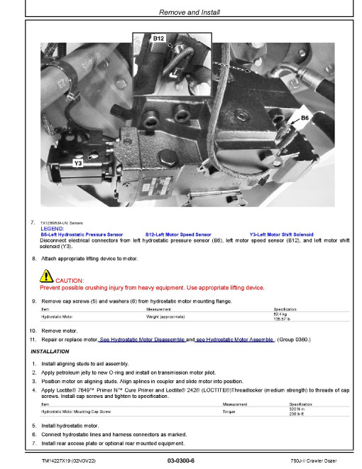 John Deere 750J-II (SN: D306890-330911) Crawler Dozers Repair Manual (TM14227X19) John Deere 750J-II (SN: D306890-330911) Crawler Dozers Repair Manual (TM14227X19)