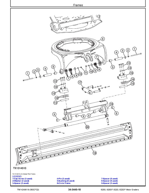 John Deere 620G, 620GP, 622G and 622GP Motor Graders (SN. from C685731, D685731) Repair Manual (TM14249X19) John Deere 620G, 620GP, 622G and 622GP Motor Graders (SN. from C685731, D685731) Repair Manual (TM14249X19)