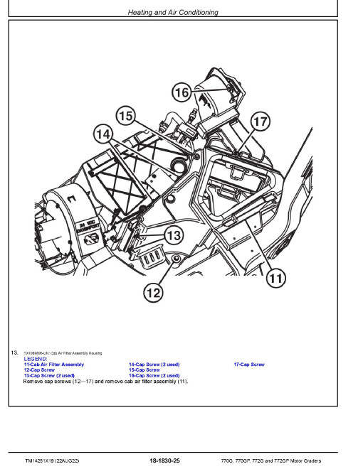 John Deere 770G, 770GP, 772G and 772GP Motor Graders (SN. from C680878, D680878) Repair Manual (TM14251X19) John Deere 770G, 770GP, 772G and 772GP Motor Graders (SN. from C680878, D680878) Repair Manual (TM14251X19)