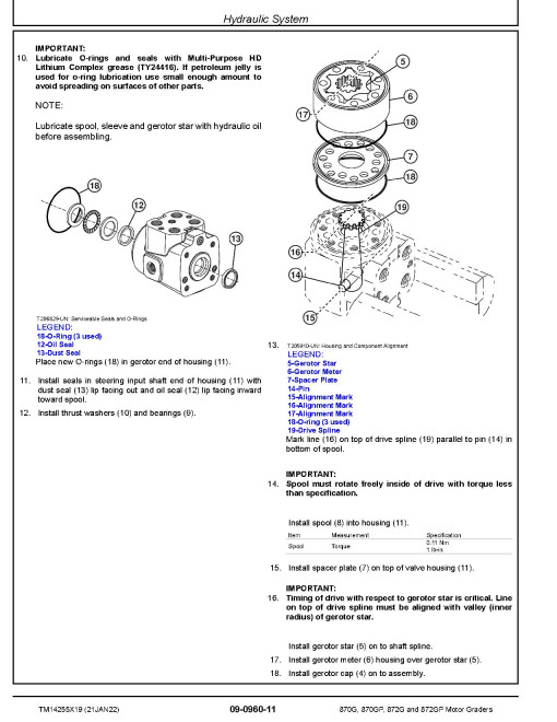 John Deere 870G, 870GP, 872G and 872GP Motor Graders (SN. from C680878, D680878) Repair Manual (TM14255X19) John Deere 870G, 870GP, 872G and 872GP Motor Graders (SN. from C680878, D680878) Repair Manual (TM14255X19)