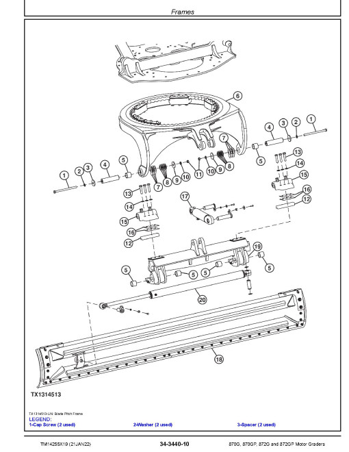 John Deere 870G, 870GP, 872G and 872GP Motor Graders (SN. from C680878, D680878) Repair Manual (TM14255X19) John Deere 870G, 870GP, 872G and 872GP Motor Graders (SN. from C680878, D680878) Repair Manual (TM14255X19)