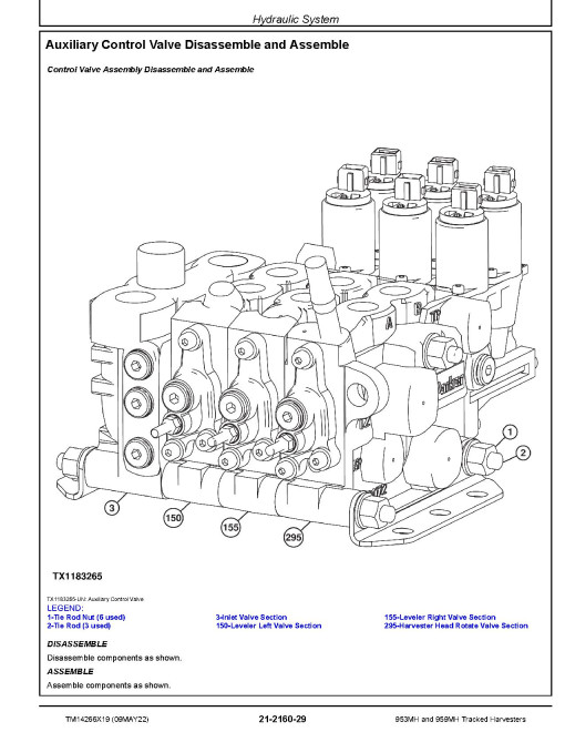 John Deere 953MH and 959MH Tracked Harvesters (SN: F/L317982-409162) Repair Manual (TM14266X19)