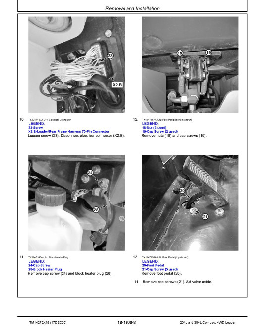 John Deere 204L and 304L Compact 4WD Loaders (SN. from B040073) Repair Manual (TM14272X19) John Deere 204L and 304L Compact 4WD Loaders (SN. from B040073) Repair Manual (TM14272X19)