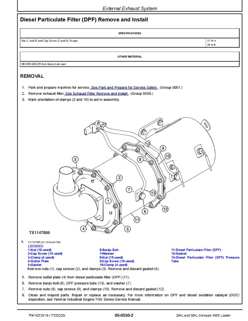 John Deere 204L and 304L Compact 4WD Loaders (SN. from B040073) Repair Manual (TM14272X19) John Deere 204L and 304L Compact 4WD Loaders (SN. from B040073) Repair Manual (TM14272X19)