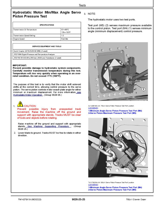 John Deere 750J-II (SN. from D000001) Crawler Dozers Operation and Test Manual (TM14275X19) John Deere 750J-II (SN. from D000001) Crawler Dozers Operation and Test Manual (TM14275X19)