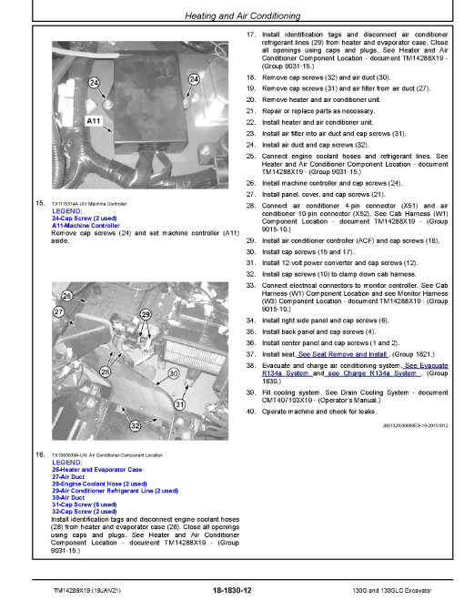 John Deere 130G and 130GLC Crawler Excavators (SN. from D040001) Repair Manual (TM14289X19) John Deere 130G and 130GLC Crawler Excavators (SN. from D040001) Repair Manual (TM14289X19)
