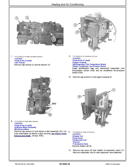 John Deere E400LC (SN. from C600002, D600002) Crawler Excavators Repair Manual (TM14316X19) John Deere E400LC (SN. from C600002, D600002) Crawler Excavators Repair Manual (TM14316X19)