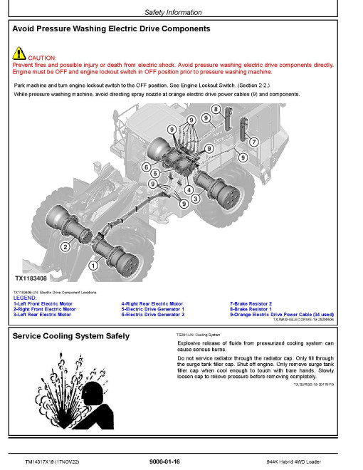 John Deere 944K Hybrid 4WD Loaders (SN: F690605-703599, from L703600) Operation and Test Manual (TM14317X19) John Deere 944K Hybrid 4WD Loaders (SN: F690605-703599, from L703600) Operation and Test Manual (TM14317X19)