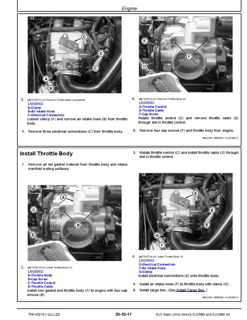 John Deere XUV590i and XUV590i S4 Gator Utility Vehicles (SN. from 010001) Technical Manual (TM143219) John Deere XUV590i and XUV590i S4 Gator Utility Vehicles (SN. from 010001) Technical Manual (TM143219)