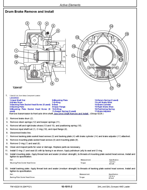 John Deere 244L and 324L Compact 4WD Loaders (SN. from B047716) Repair Manual (TM14322X19) John Deere 244L and 324L Compact 4WD Loaders (SN. from B047716) Repair Manual (TM14322X19)