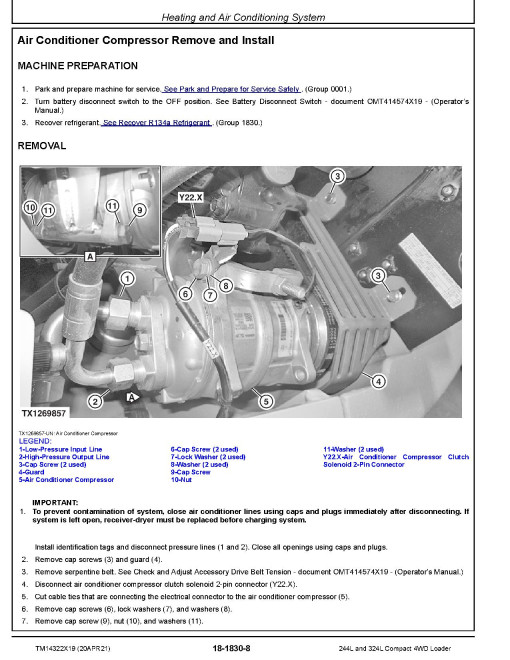 John Deere 244L and 324L Compact 4WD Loaders (SN. from B047716) Repair Manual (TM14322X19) John Deere 244L and 324L Compact 4WD Loaders (SN. from B047716) Repair Manual (TM14322X19)