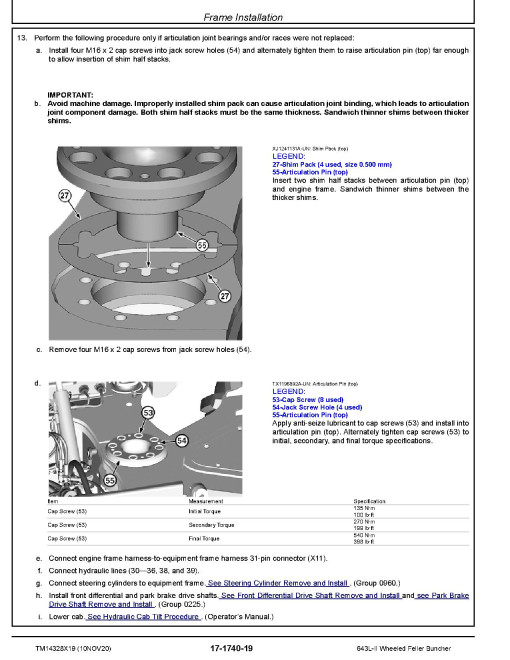 John Deere 643L-II (SN. from F690815) Wheeled Feller Bunchers Repair Manual (TM14328X19) John Deere 643L-II (SN. from F690815) Wheeled Feller Bunchers Repair Manual (TM14328X19)