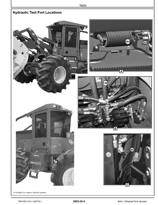 John Deere 643L-II (SN. from C690815, D690815) Wheeled Feller Buncher Operation & Test Technical Manual (TM14331X19)