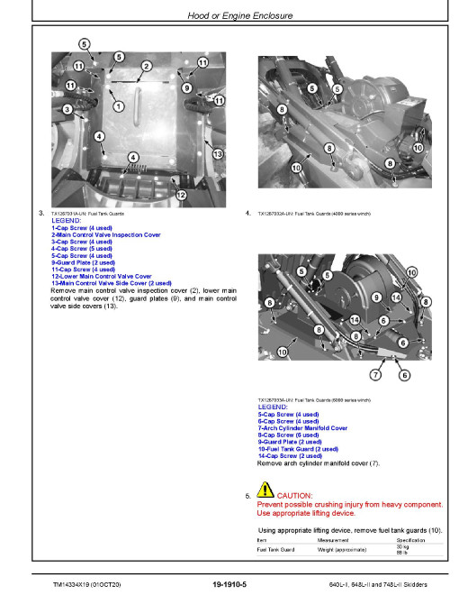 John Deere 640L-II Cable Skidders, 648L-II and 748L-II Grapple Skidders (SN. from F690814) Repair Manual (TM14334X19) John Deere 640L-II Cable Skidders, 648L-II and 748L-II Grapple Skidders (SN. from F690814) Repair Manual (TM14334X19)